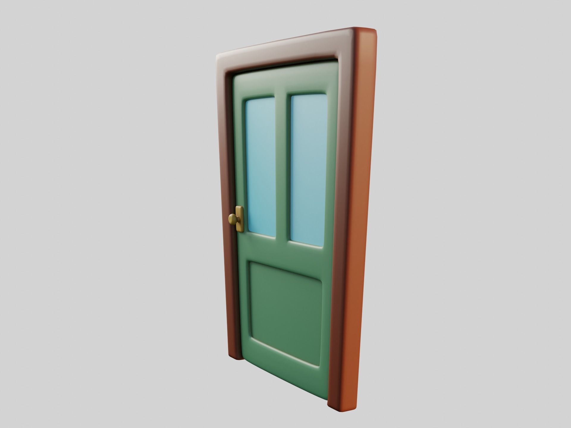 Cartoon Door 11Gb Low-poly 3D model_8