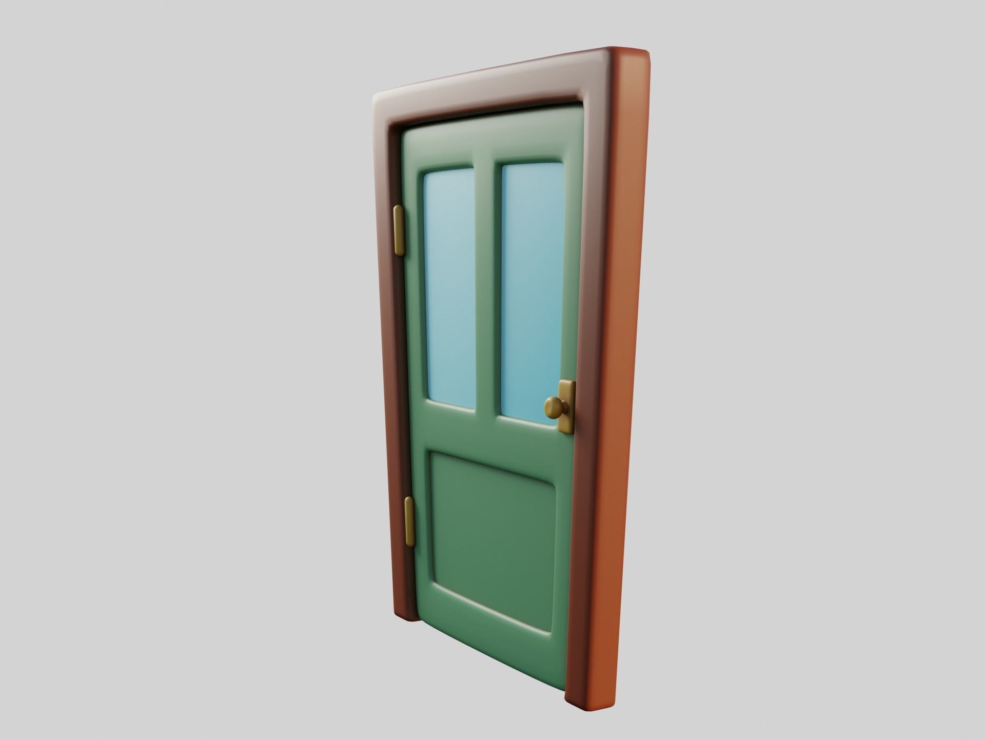 Cartoon Door 11Gb Low-poly 3D model_3