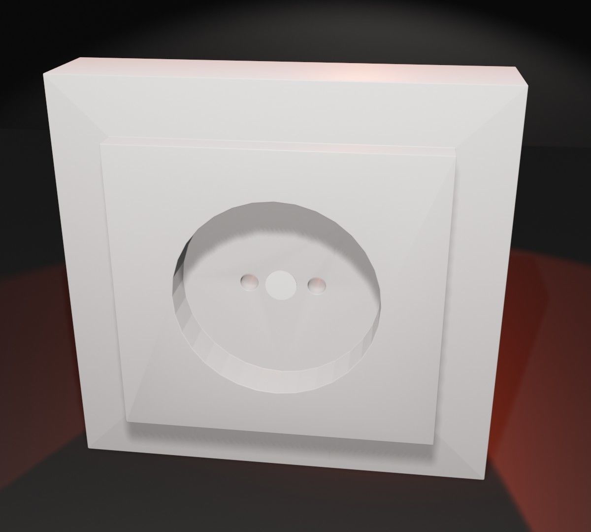 socket wall 3D model_1