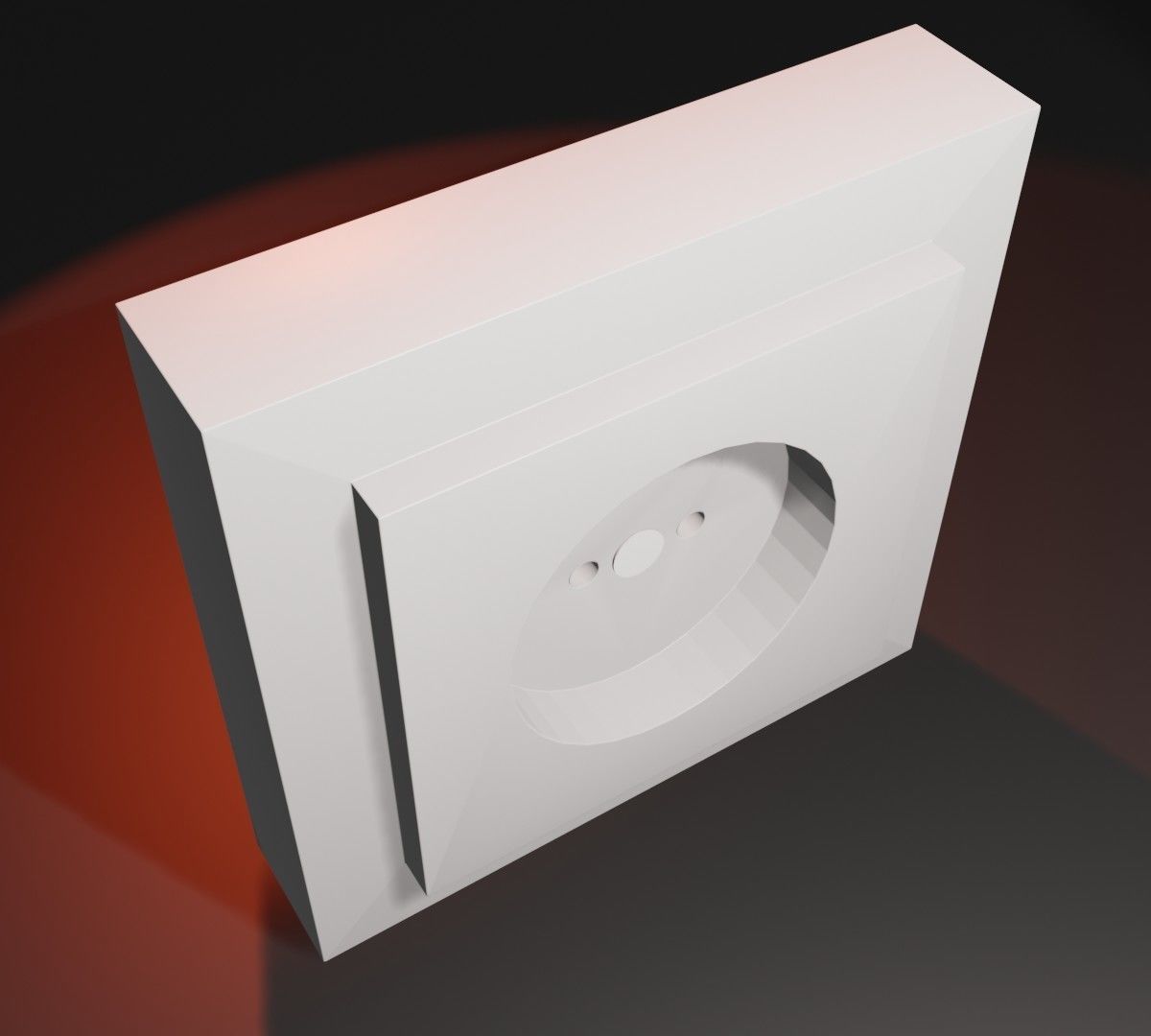 socket wall 3D model_3