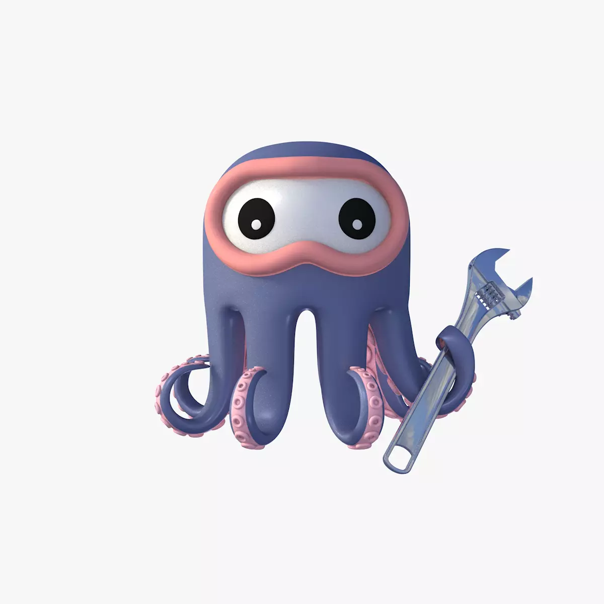 Cartoon Octopus 3D model_0