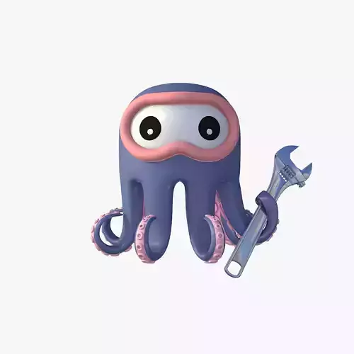 Cartoon Octopus 3D model