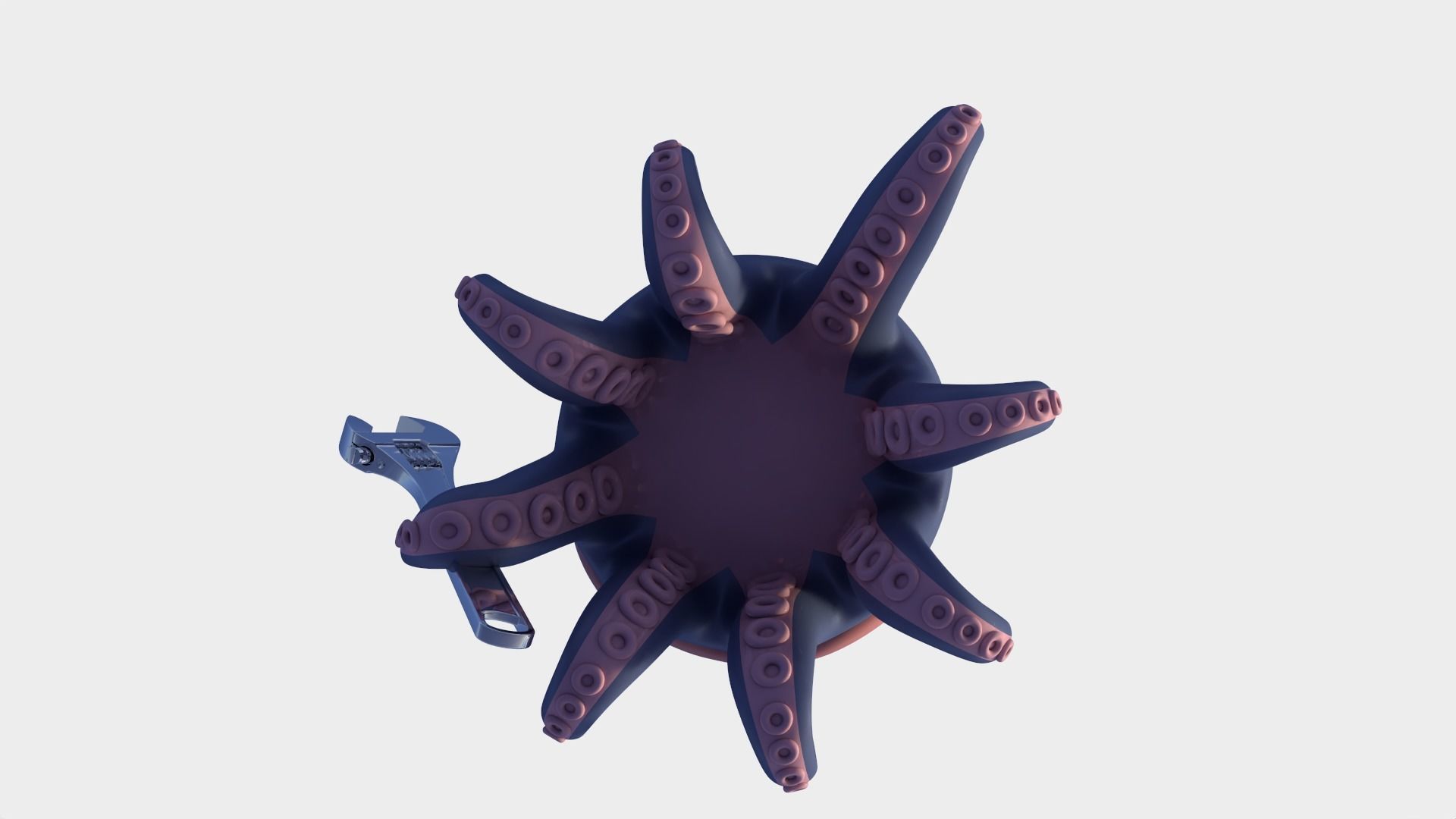 Cartoon Octopus 3D model_5
