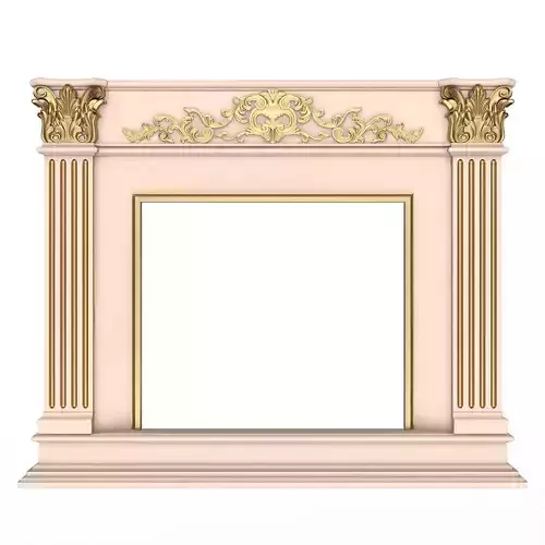 Classic Fireplace 04 Low-poly 3D model