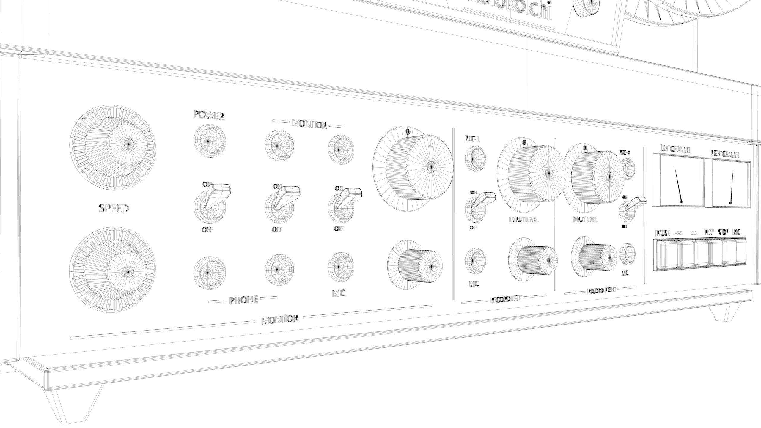 Reel to Reel Tape Recorder 3D model_9