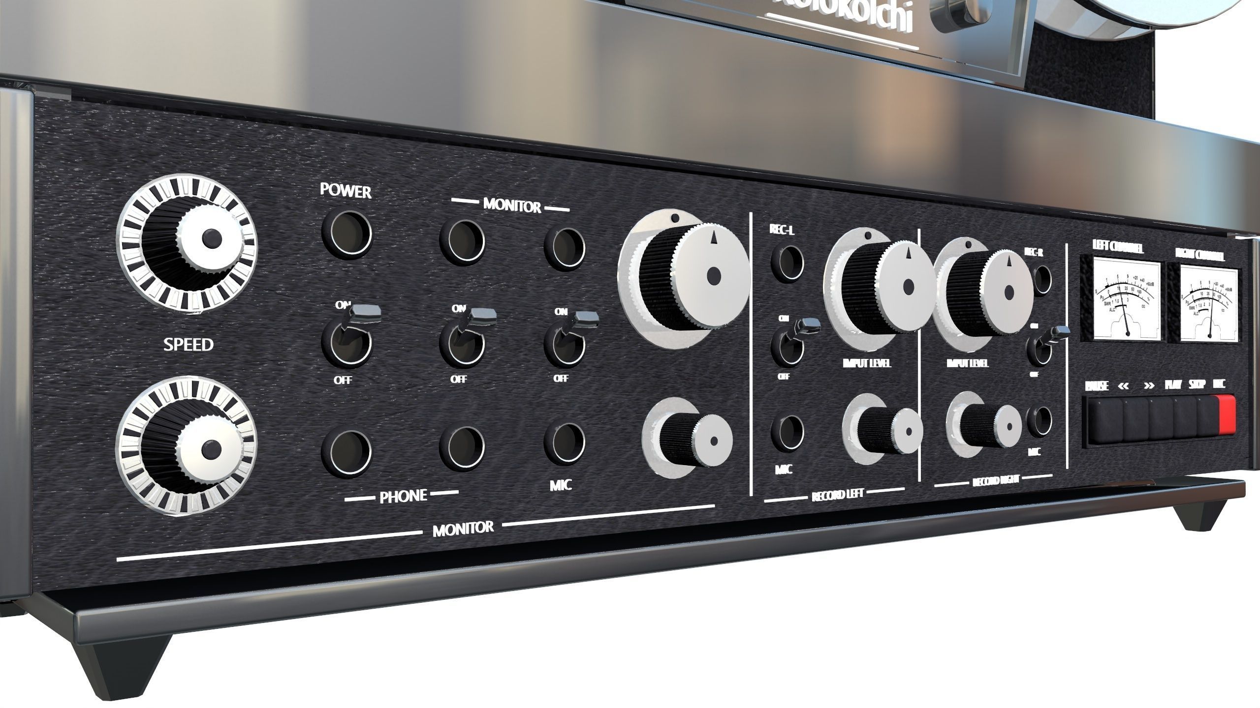 Reel to Reel Tape Recorder 3D model_3