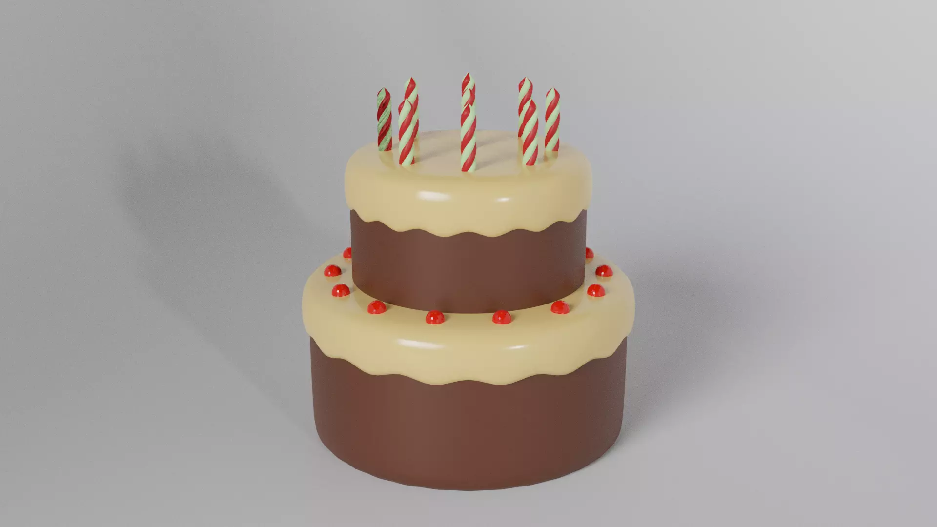 Birthday Cake 3D model_0