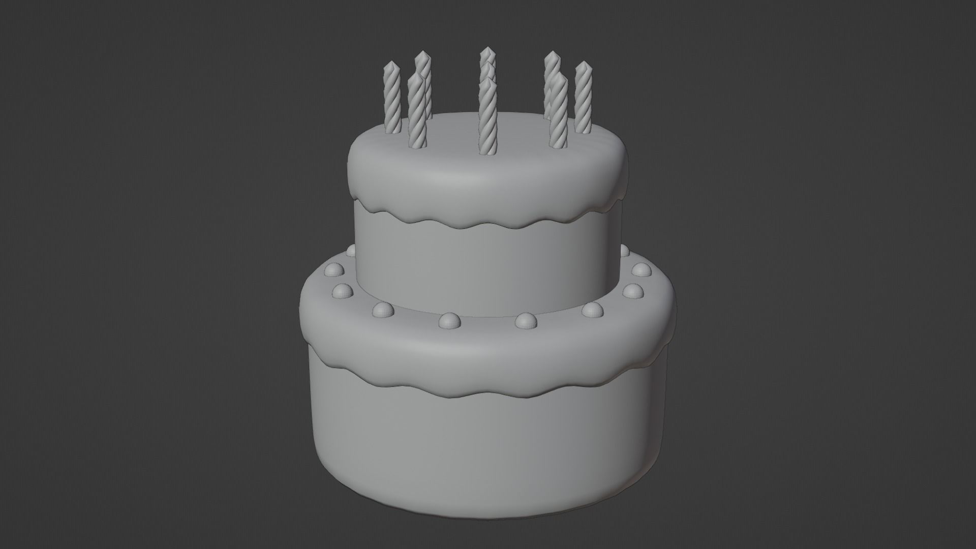 Birthday Cake 3D model_8