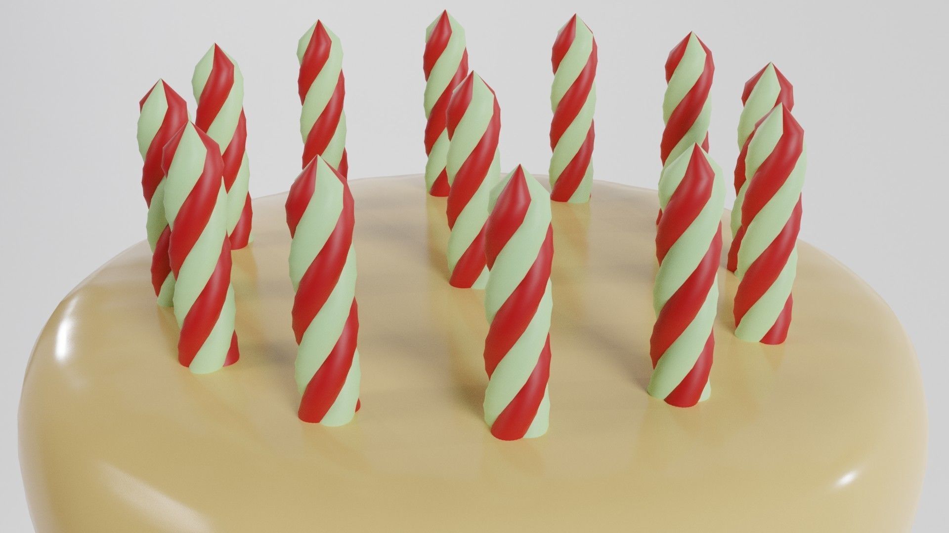 Birthday Cake 3D model_2