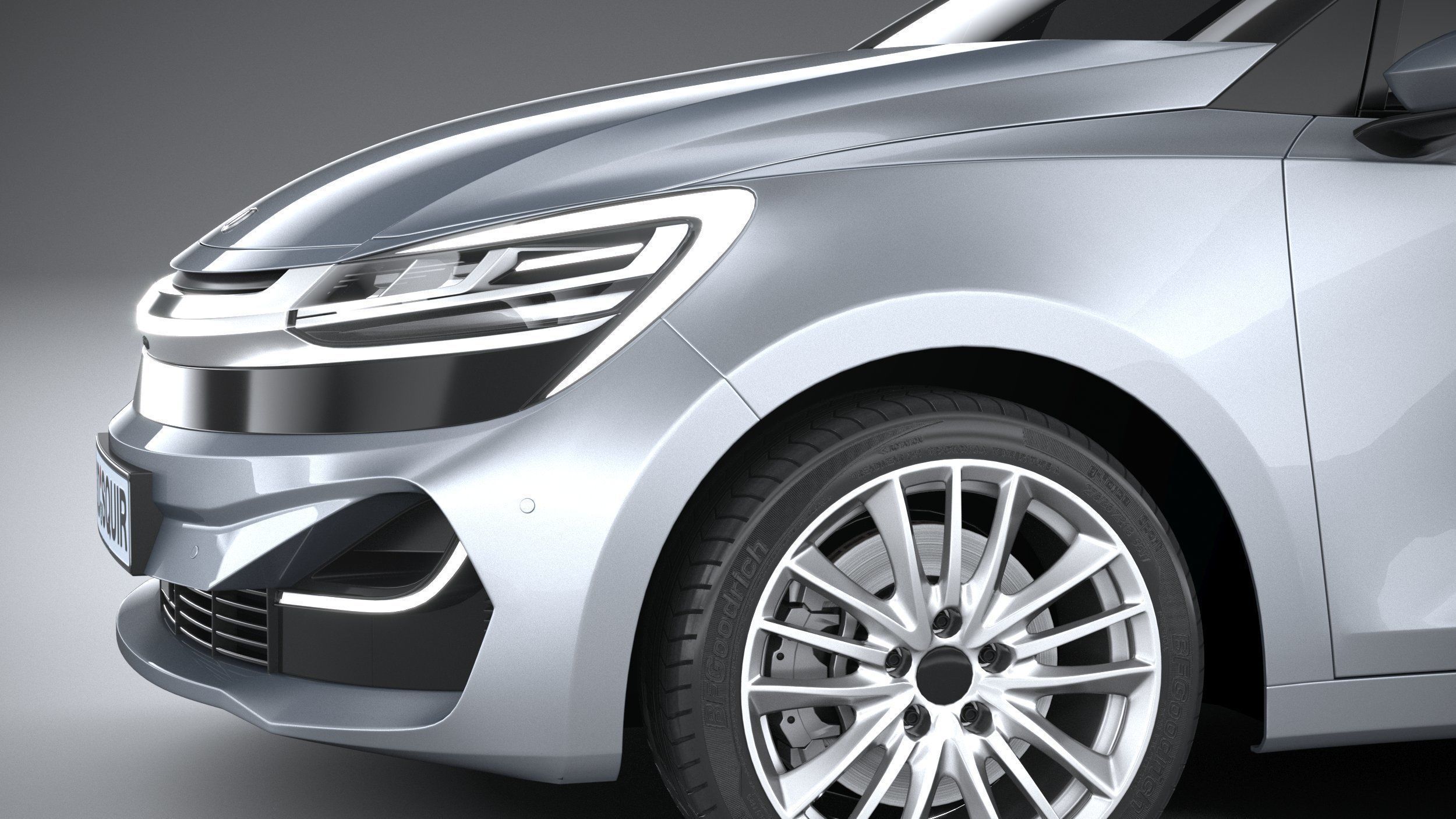 Generic Hatchback v2 2022 3D model_3