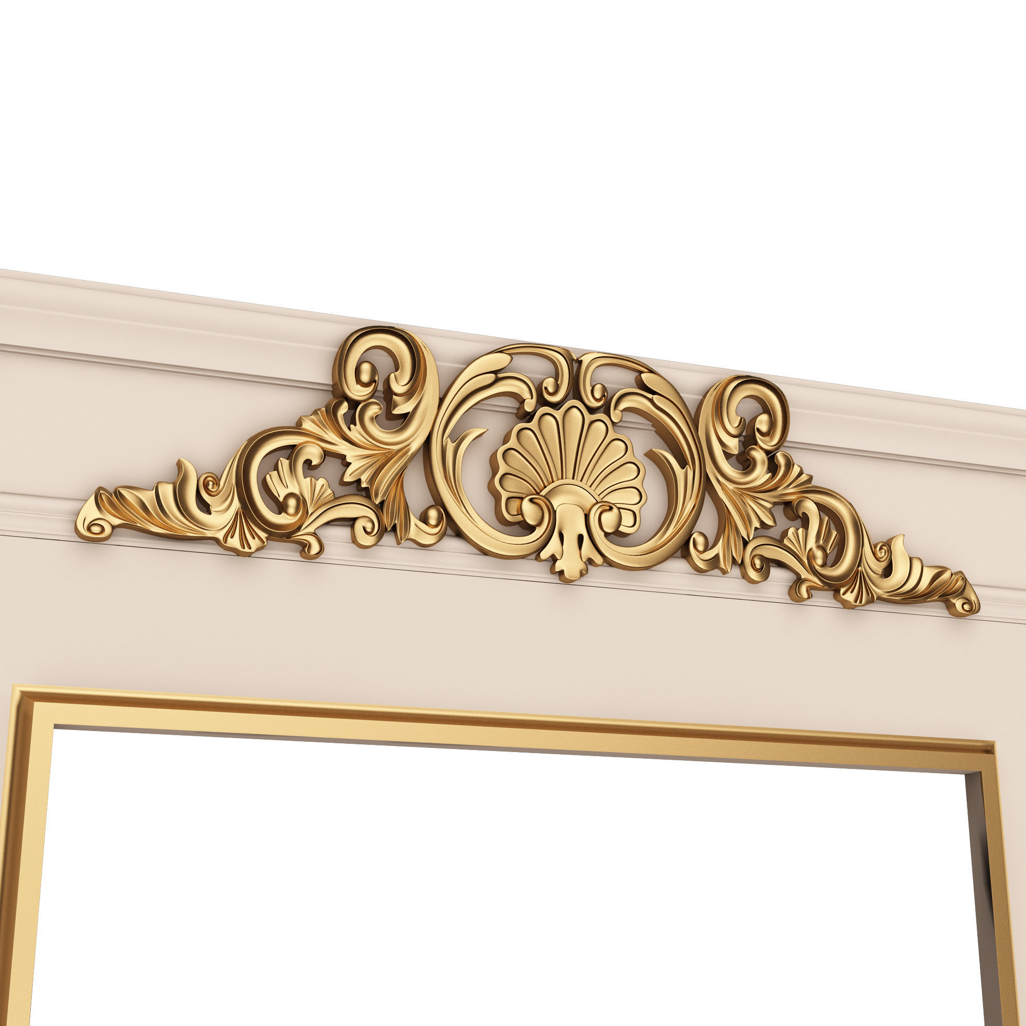 Classic Fireplace 05 Low-poly 3D model_1