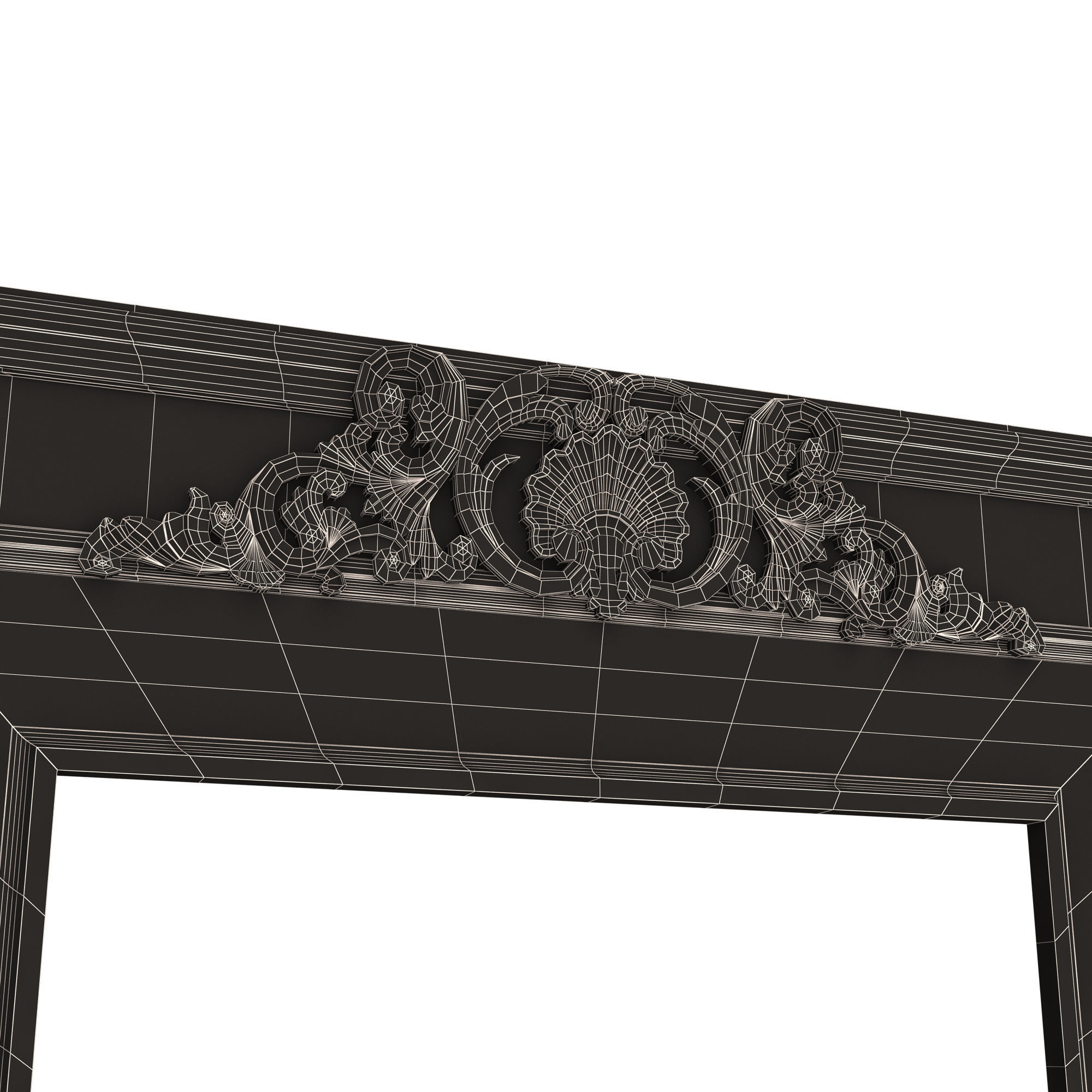 Classic Fireplace 05 Low-poly 3D model_16