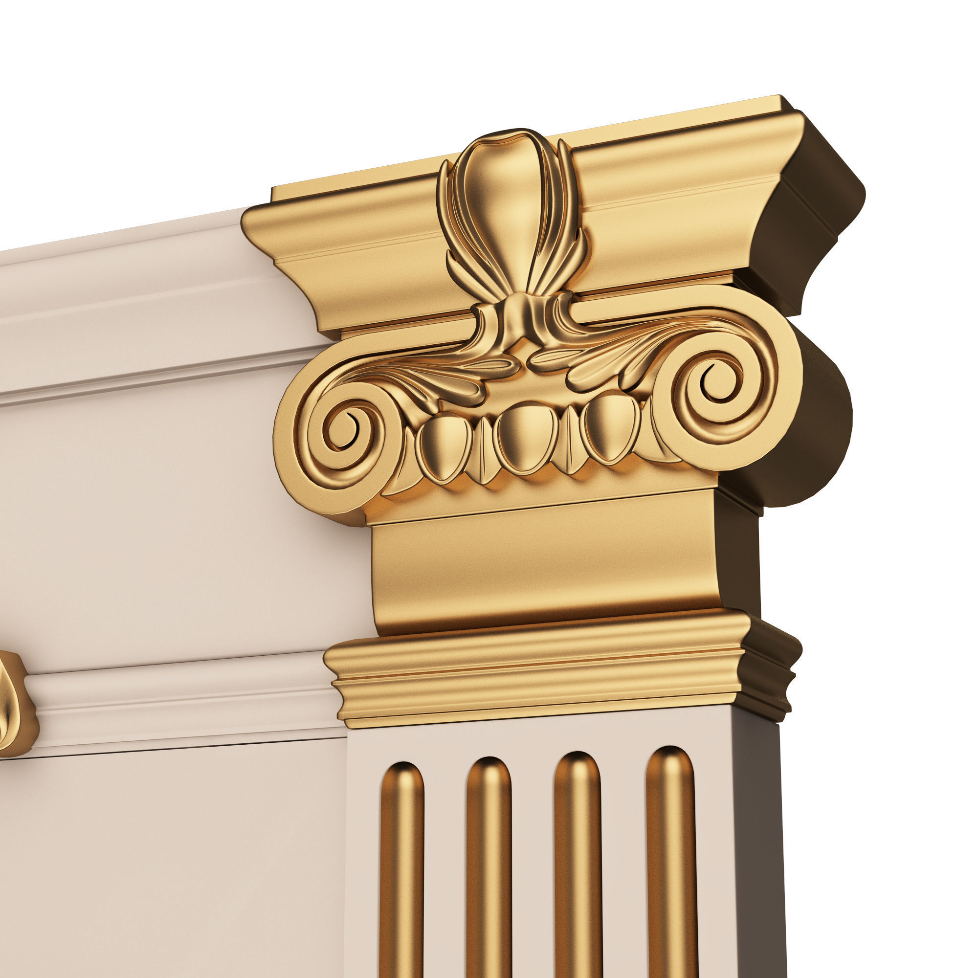 Classic Fireplace 05 Low-poly 3D model_4