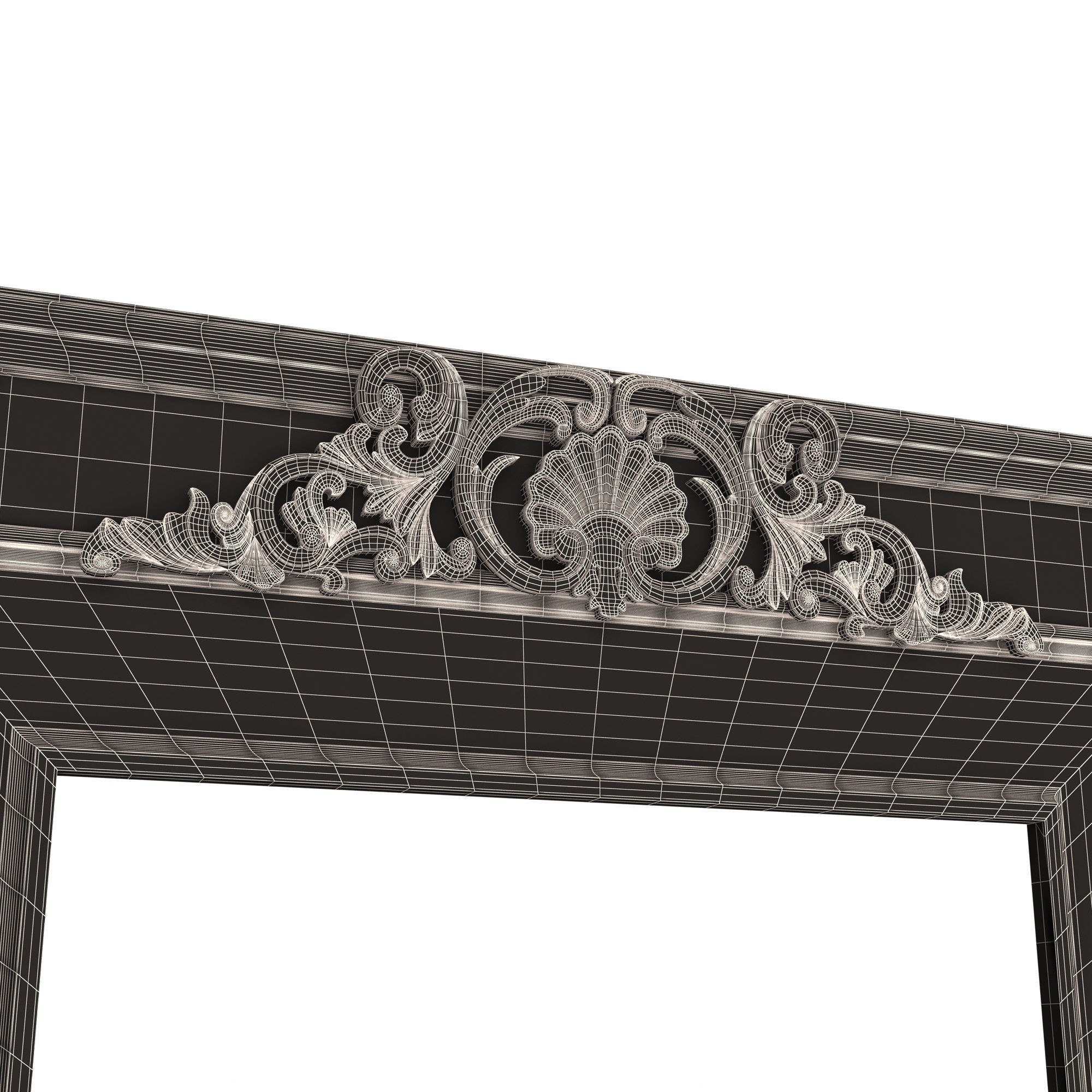 Classic Fireplace 05 Low-poly 3D model_17