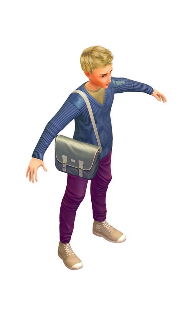 Cartoon Low Poly Style Avatar 007 3D Model Low-poly 3D model_2