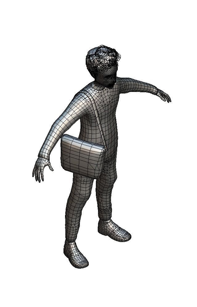 Cartoon Low Poly Style Avatar 007 3D Model Low-poly 3D model_6