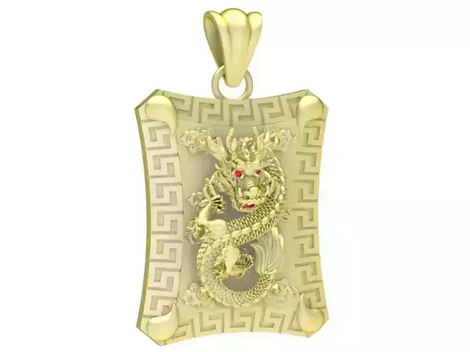 lucky china dragon pendant 3346