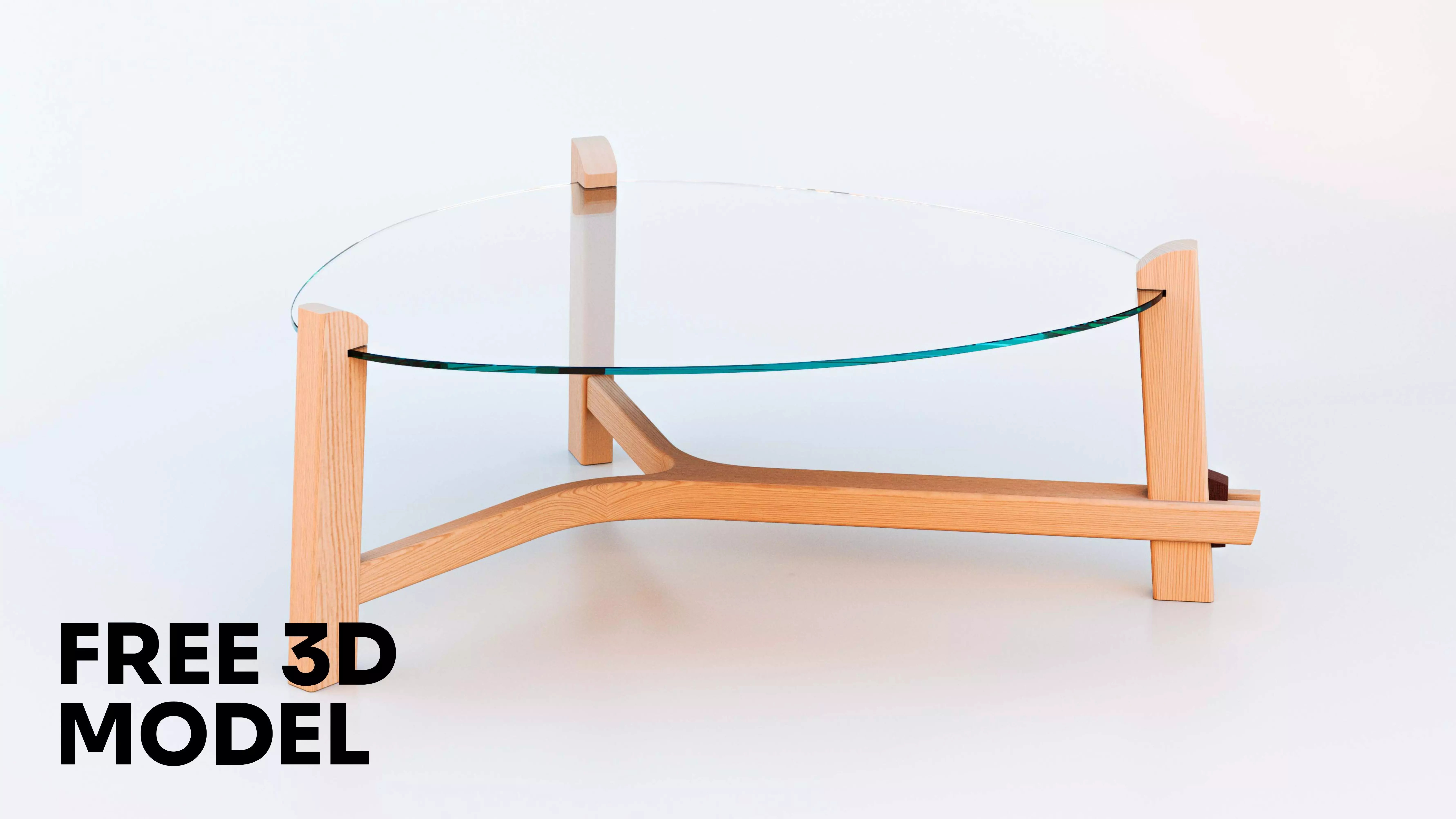 Confluencia wooden coffee table FREE Free 3D model