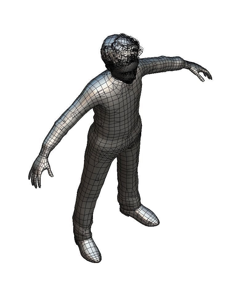 Cartoon Low Poly Style Avatar 006 3D Model Low-poly 3D model_4