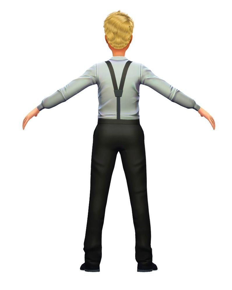 Cartoon Low Poly Style Avatar 006 3D Model Low-poly 3D model_1