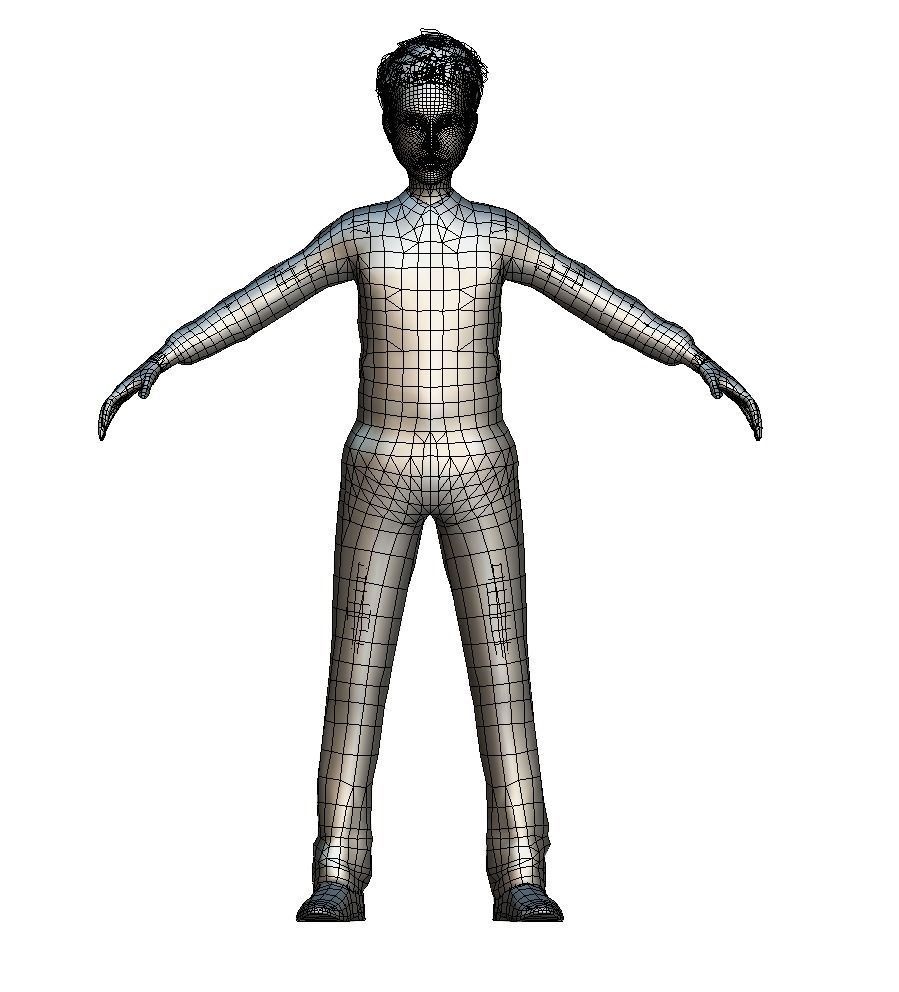 Cartoon Low Poly Style Avatar 006 3D Model Low-poly 3D model_6