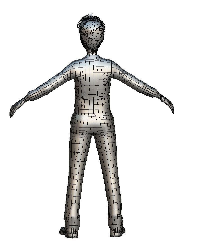 Cartoon Low Poly Style Avatar 006 3D Model Low-poly 3D model_5