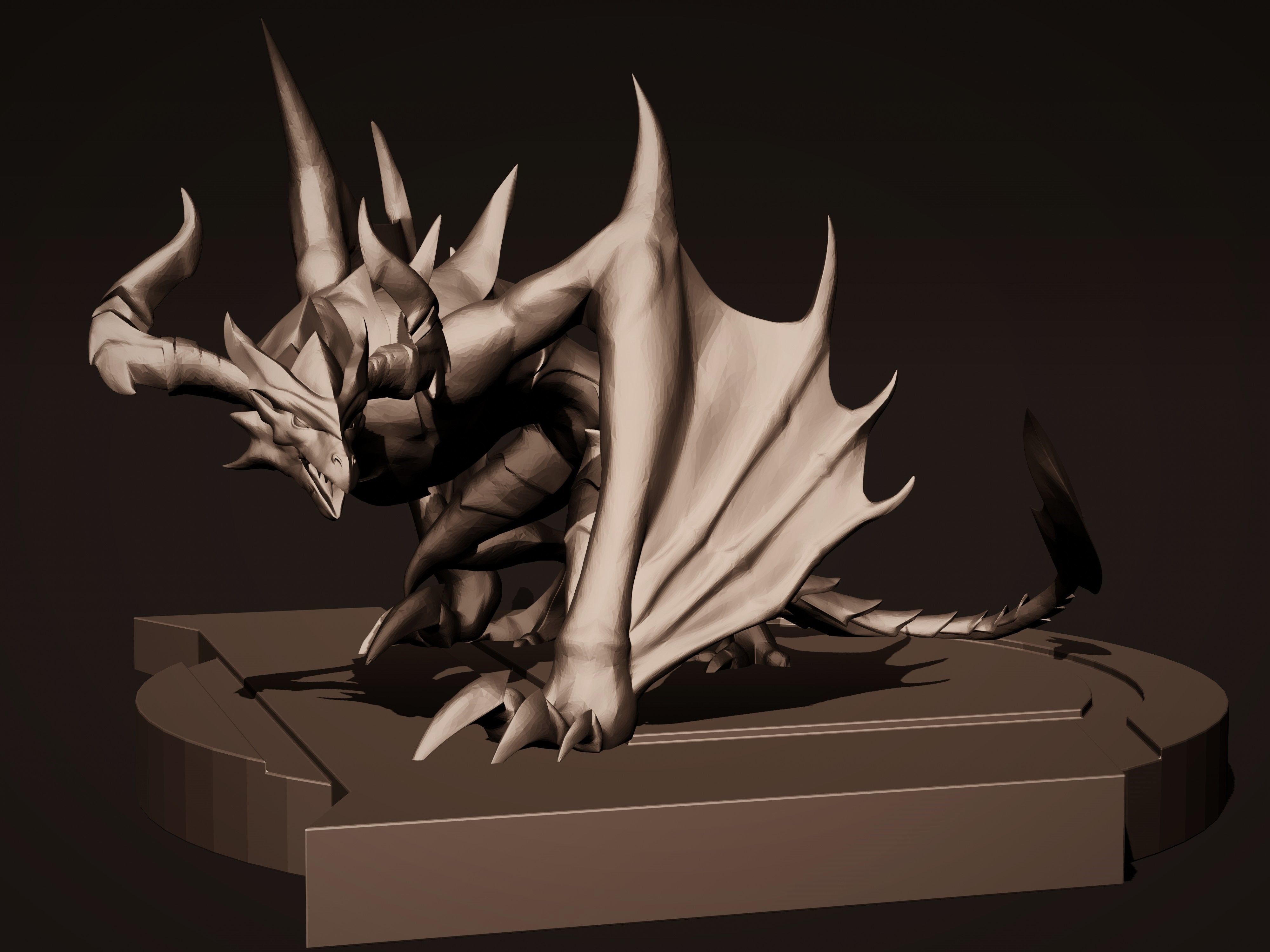 SHYVANNA DRAGON WITH NEW STAND 3D print model_1
