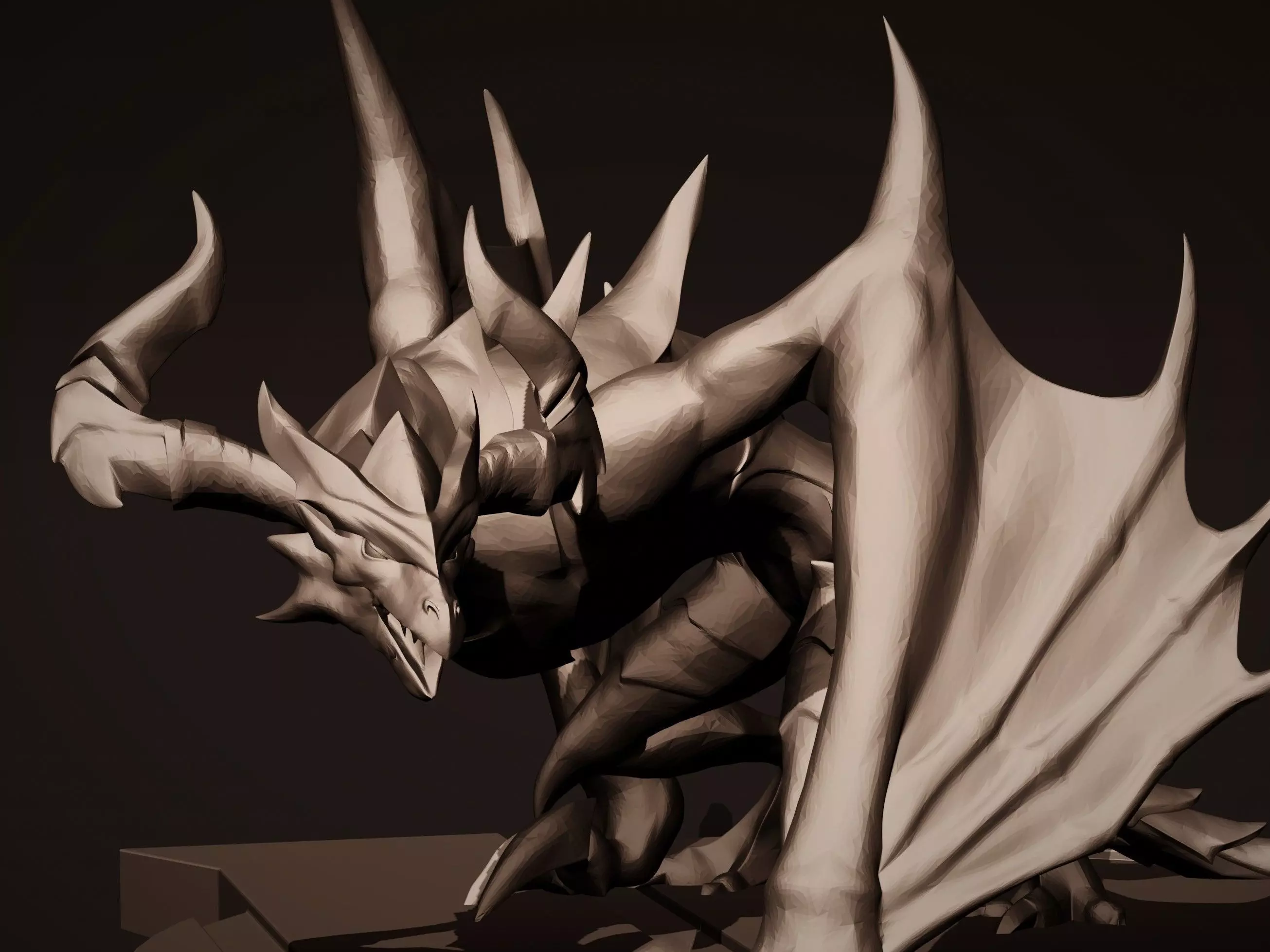 SHYVANNA DRAGON WITH NEW STAND 3D print model_0