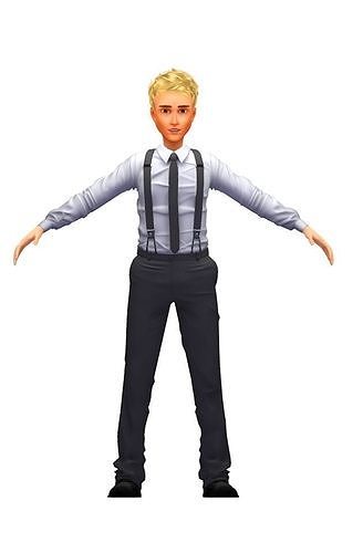 Cartoon High Poly Subdivision Avatar 006 3D Model Low-poly 3D model