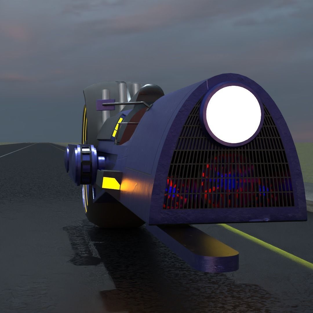 Sci-Fi Mono Wheel Free 3D model_4