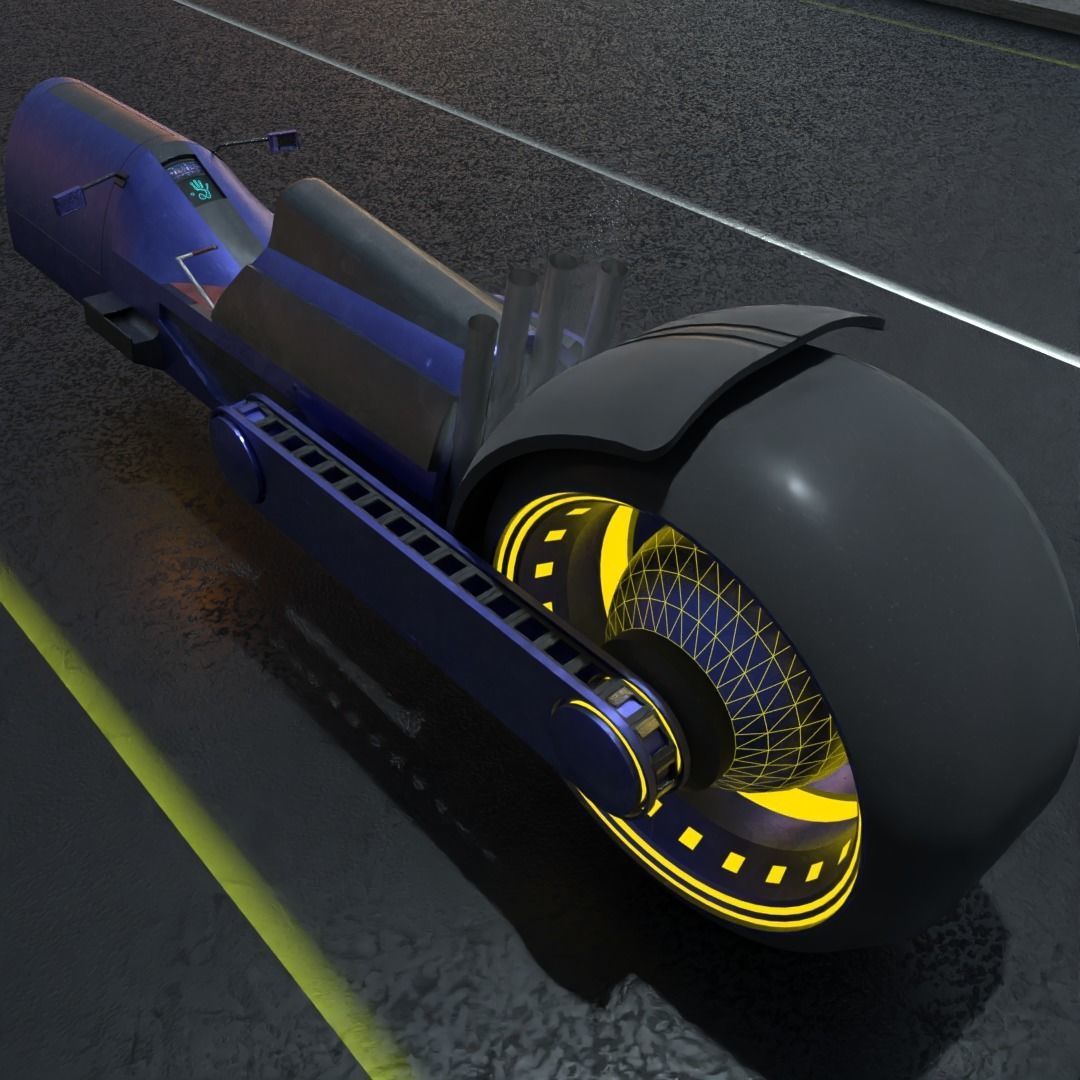 Sci-Fi Mono Wheel Free 3D model_5