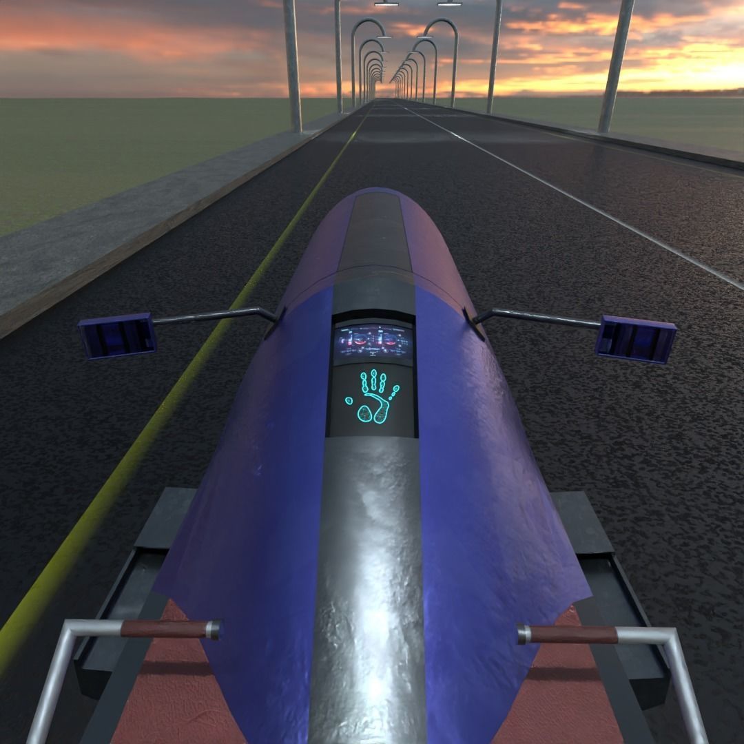 Sci-Fi Mono Wheel Free 3D model_2