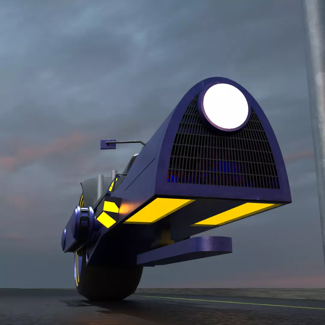 Sci-Fi Mono Wheel Free 3D model_0