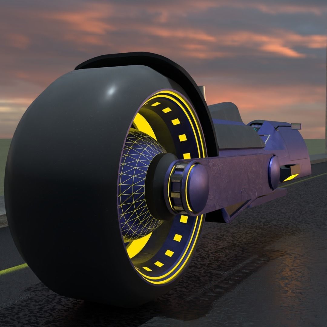 Sci-Fi Mono Wheel Free 3D model_3