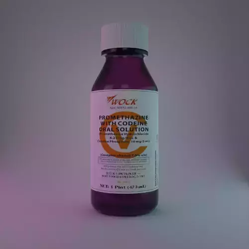 Lean bottle wockhardt low poly model Low-poly 3D model