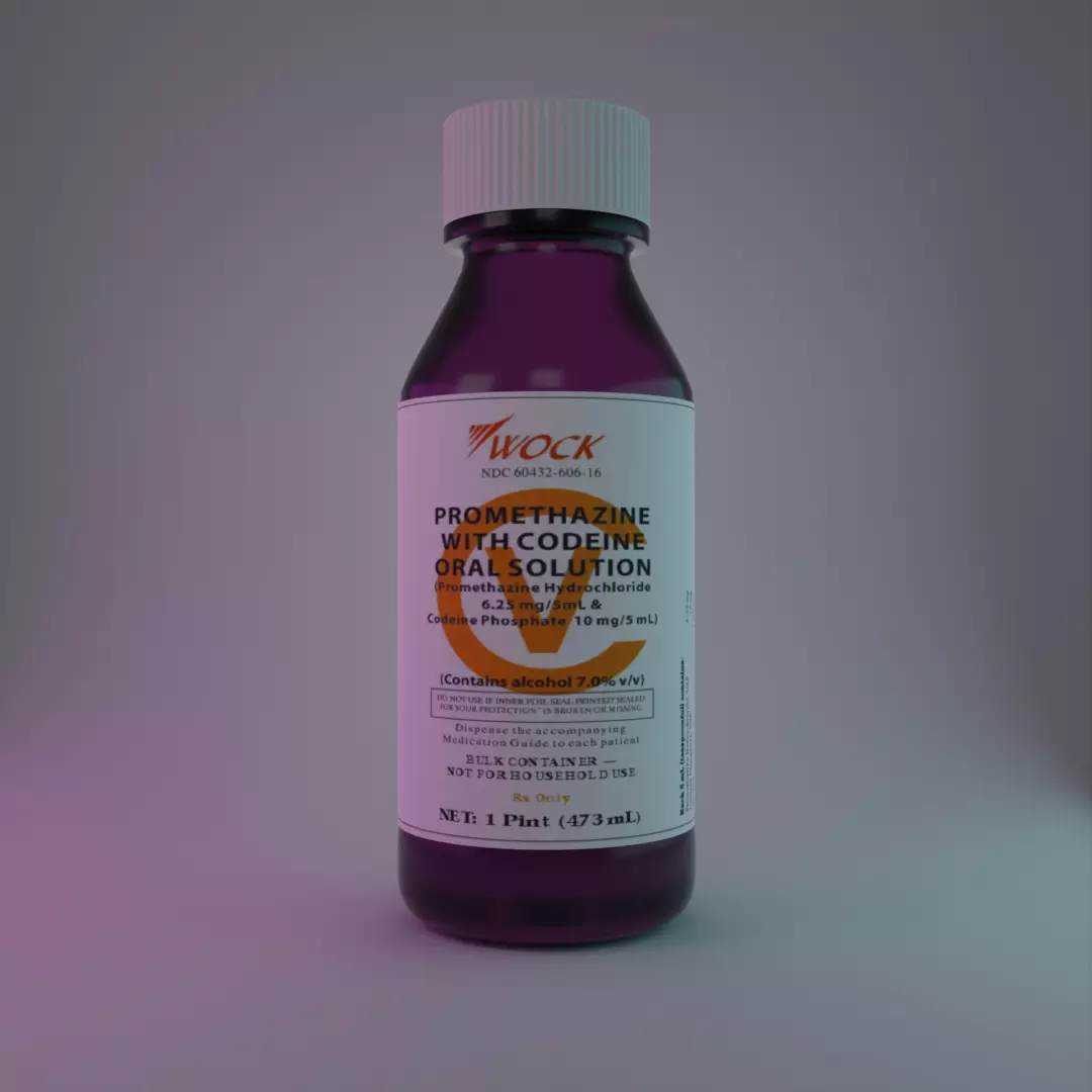 Lean bottle wockhardt low poly model Low-poly 3D model_0