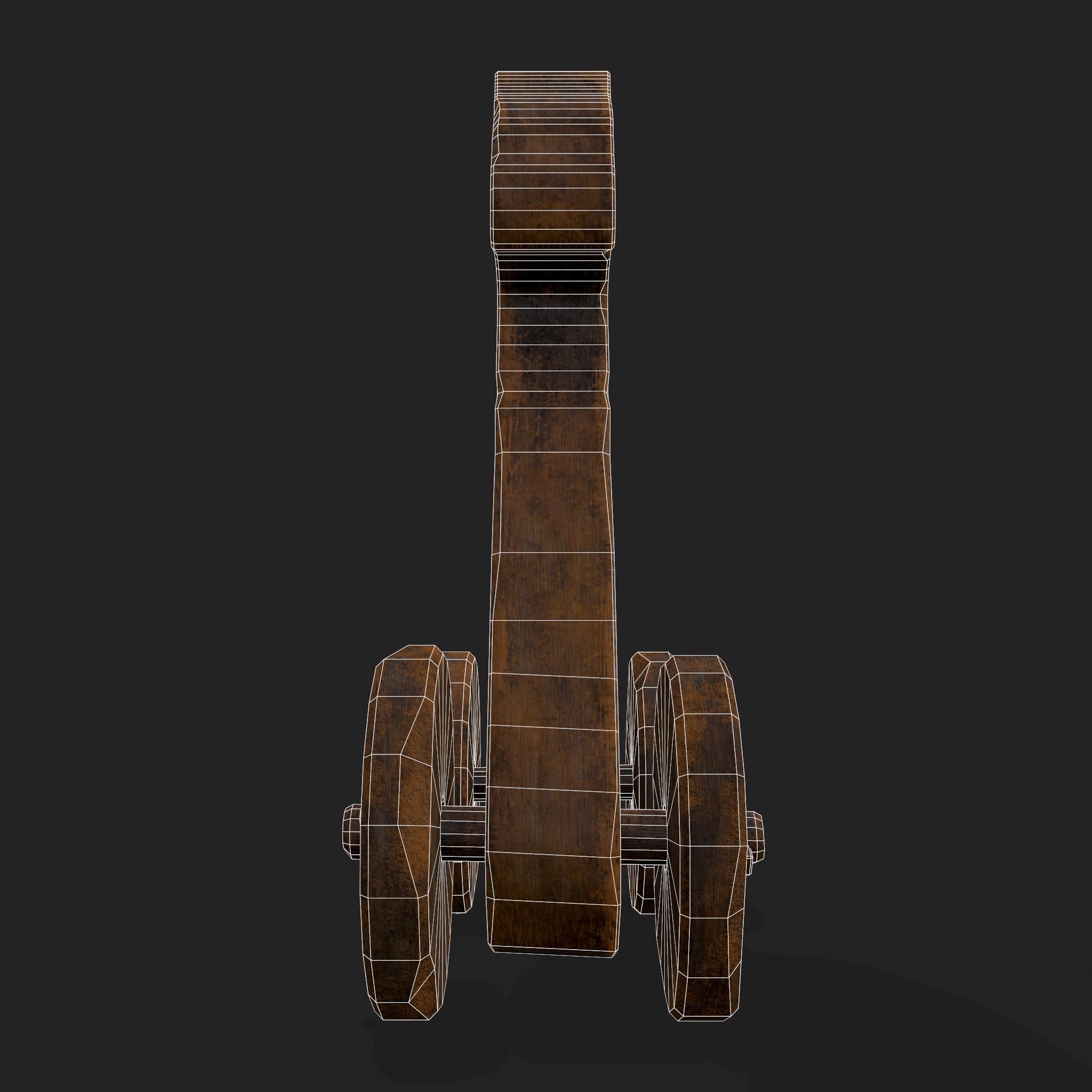 Rustic Medieval Horse Toy Low-poly 3D model_10