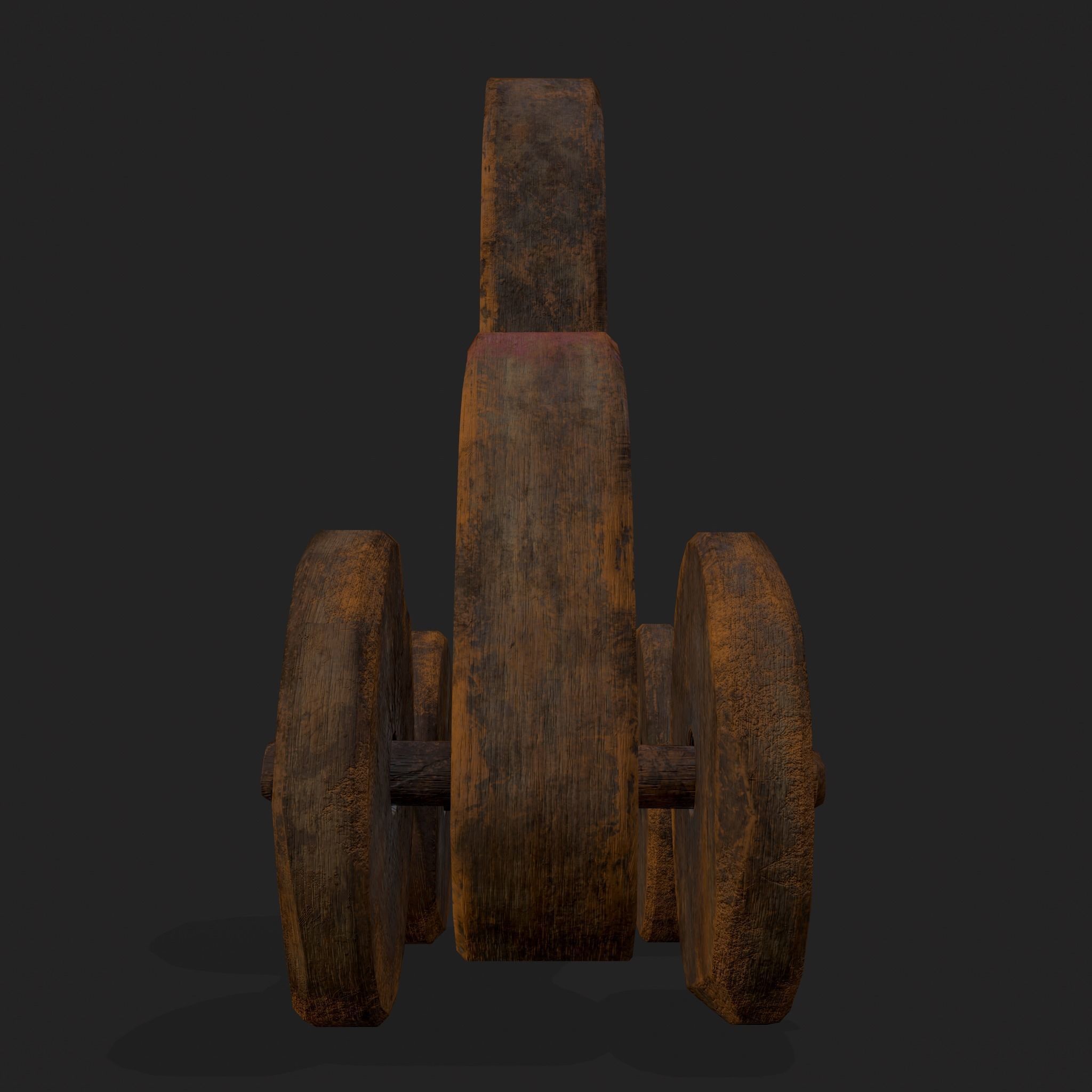 Rustic Medieval Horse Toy Low-poly 3D model_19