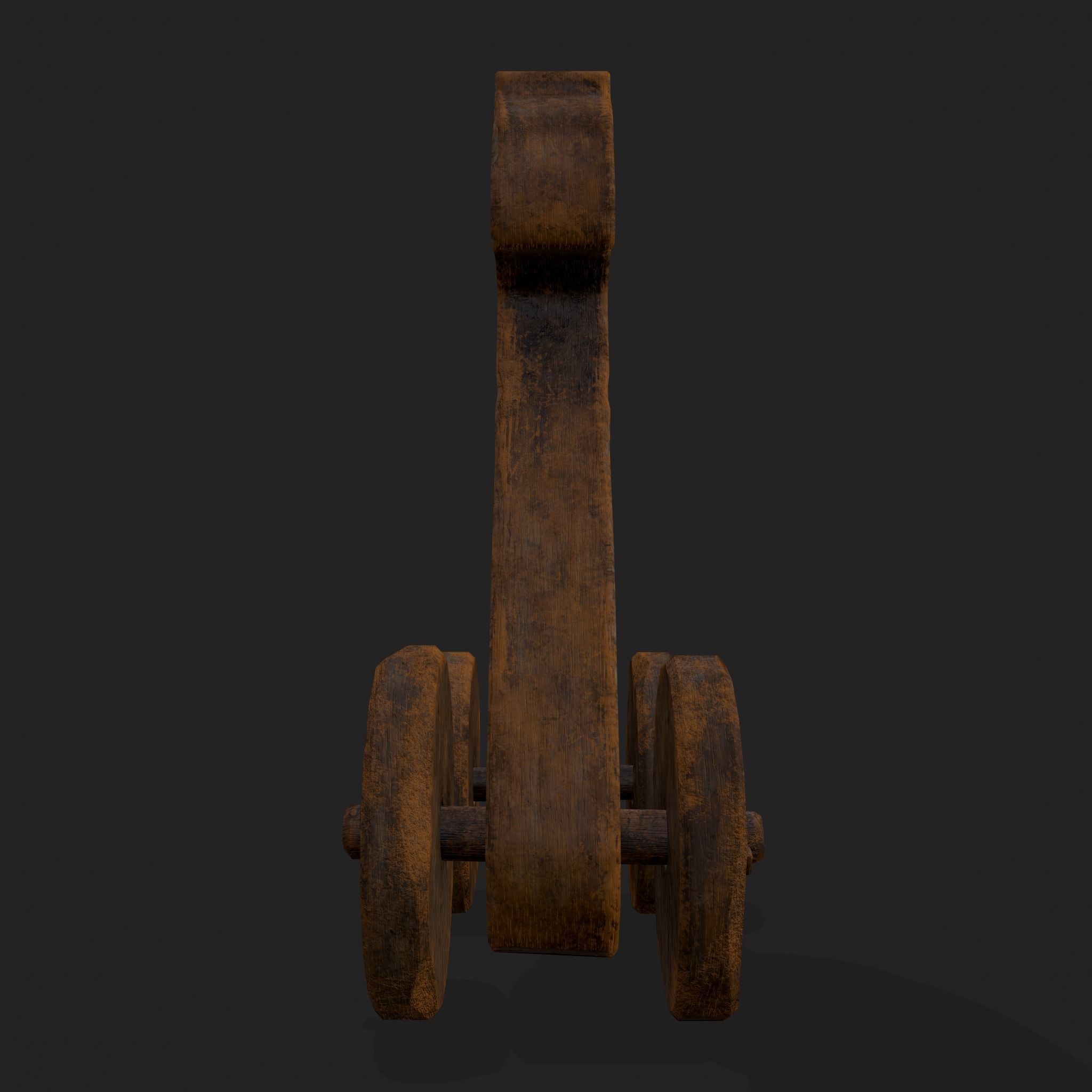 Rustic Medieval Horse Toy Low-poly 3D model_9