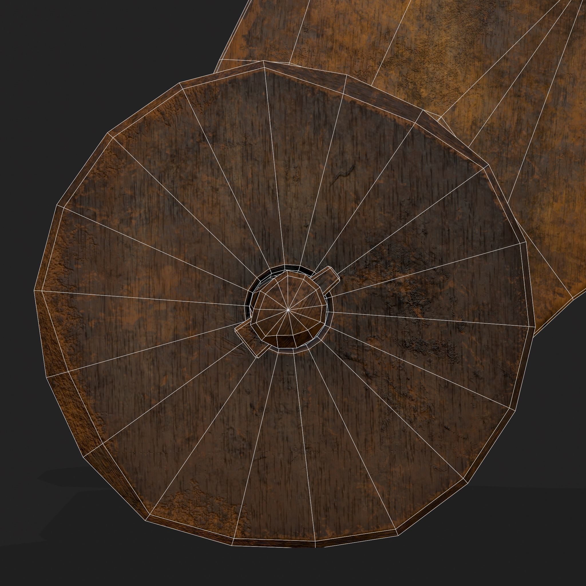 Rustic Medieval Horse Toy Low-poly 3D model_16