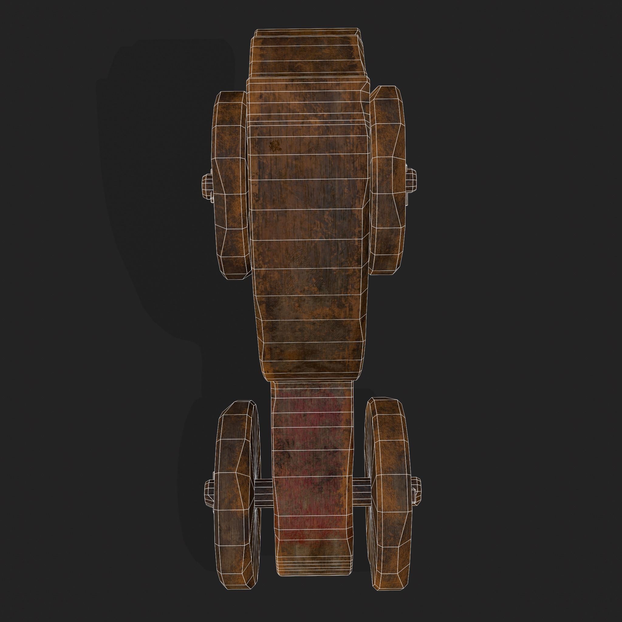 Rustic Medieval Horse Toy Low-poly 3D model_18