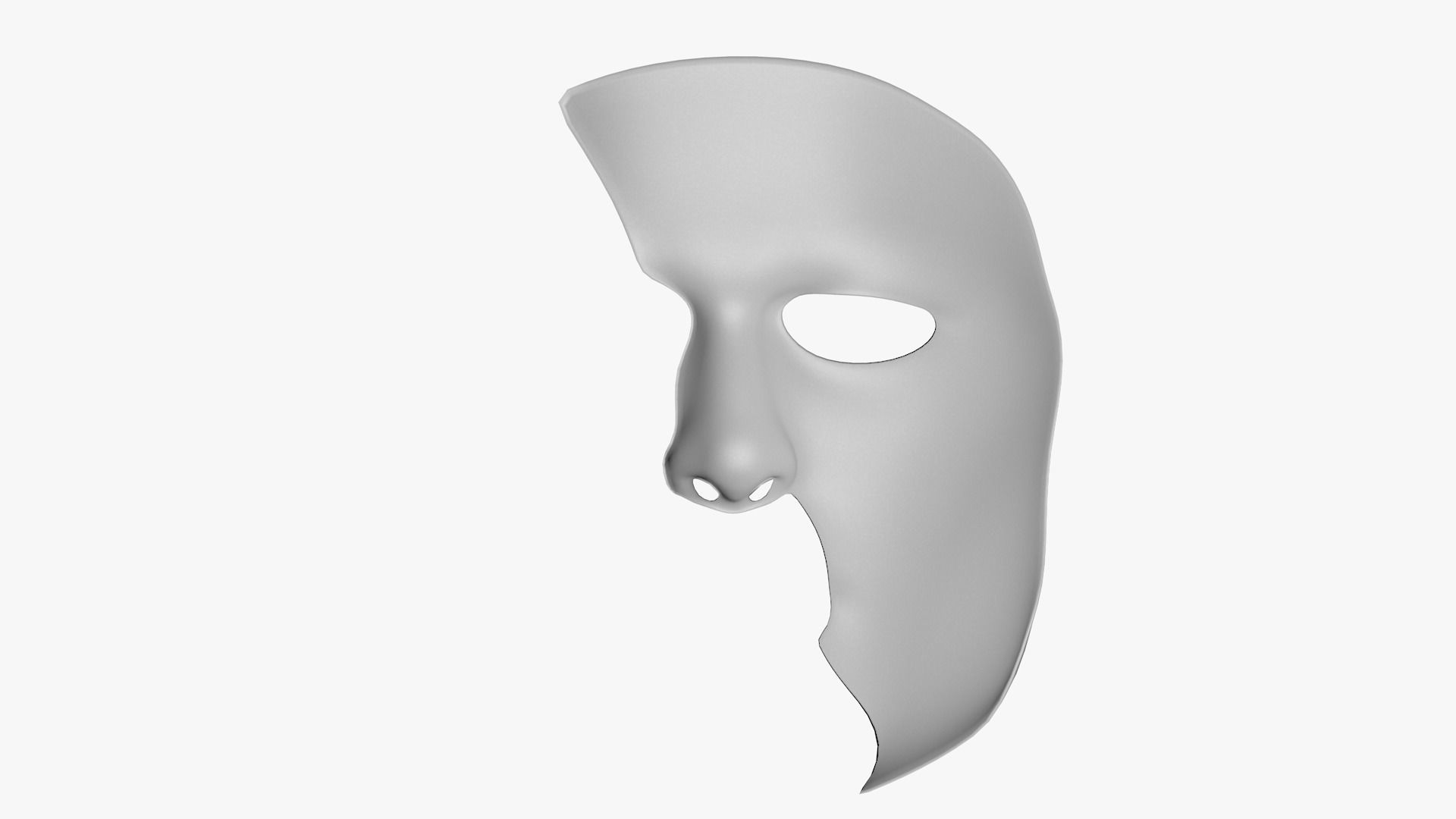 Masque The Phantom of the Opera Low-poly 3D model_5