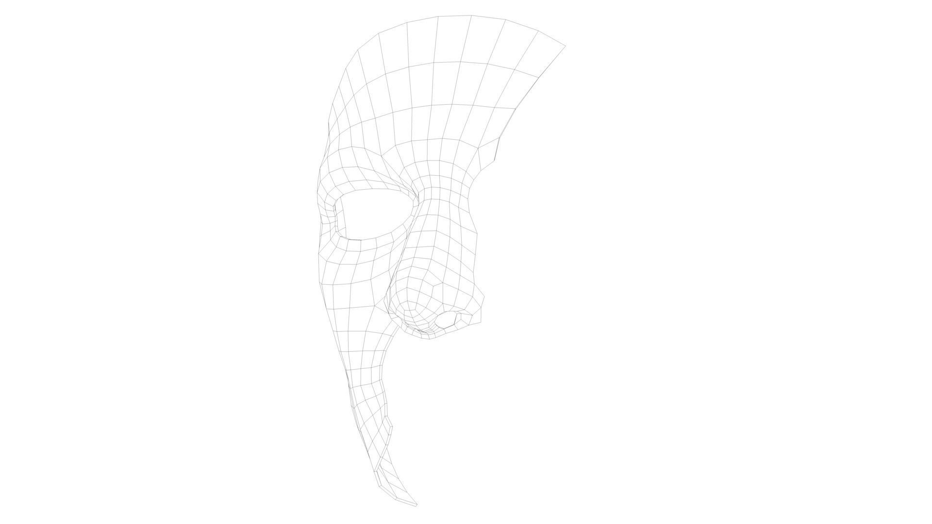 Masque The Phantom of the Opera Low-poly 3D model_9