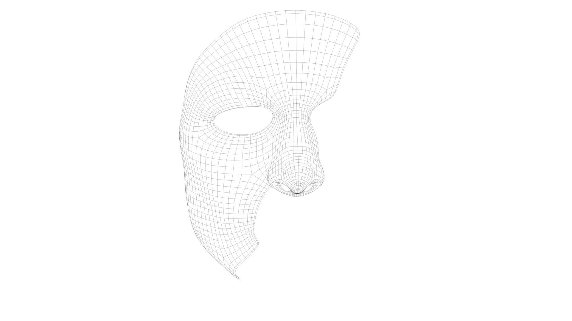 Masque The Phantom of the Opera Low-poly 3D model_10