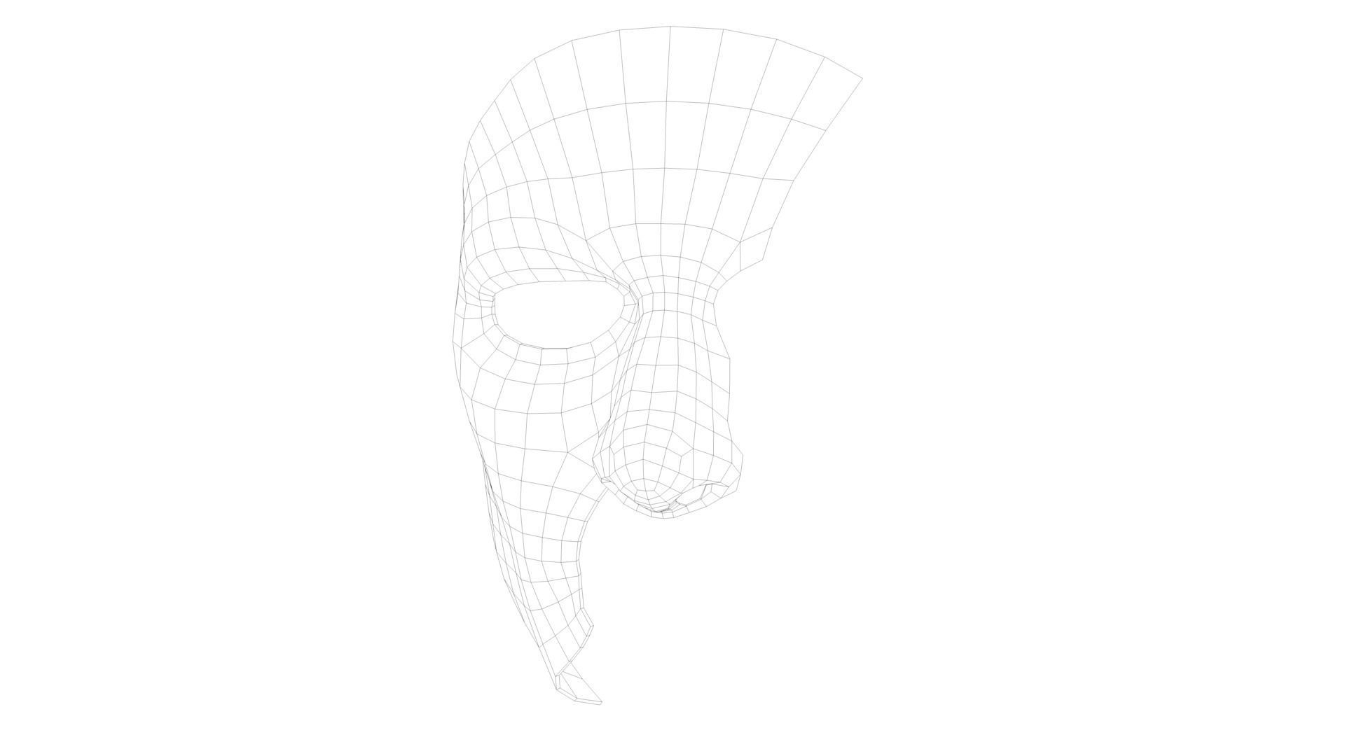 Masque The Phantom of the Opera Low-poly 3D model_8