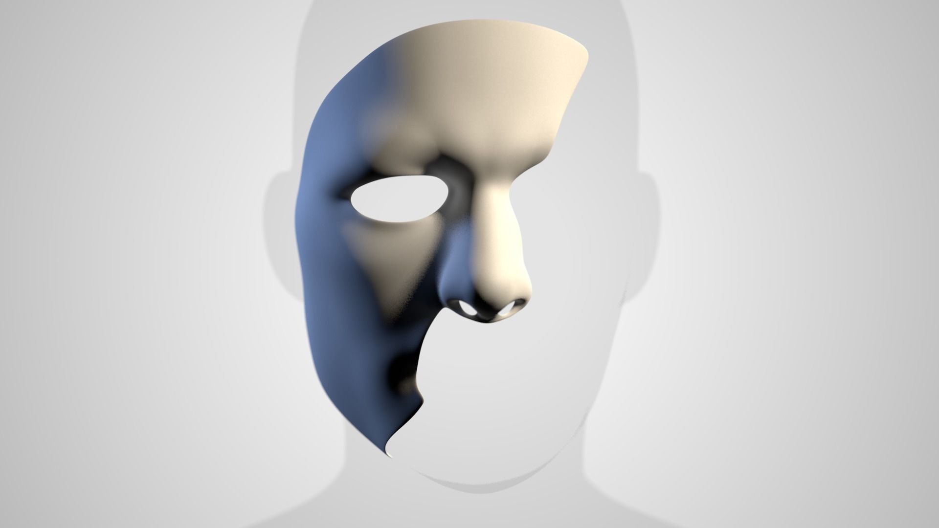 Masque The Phantom of the Opera Low-poly 3D model_1