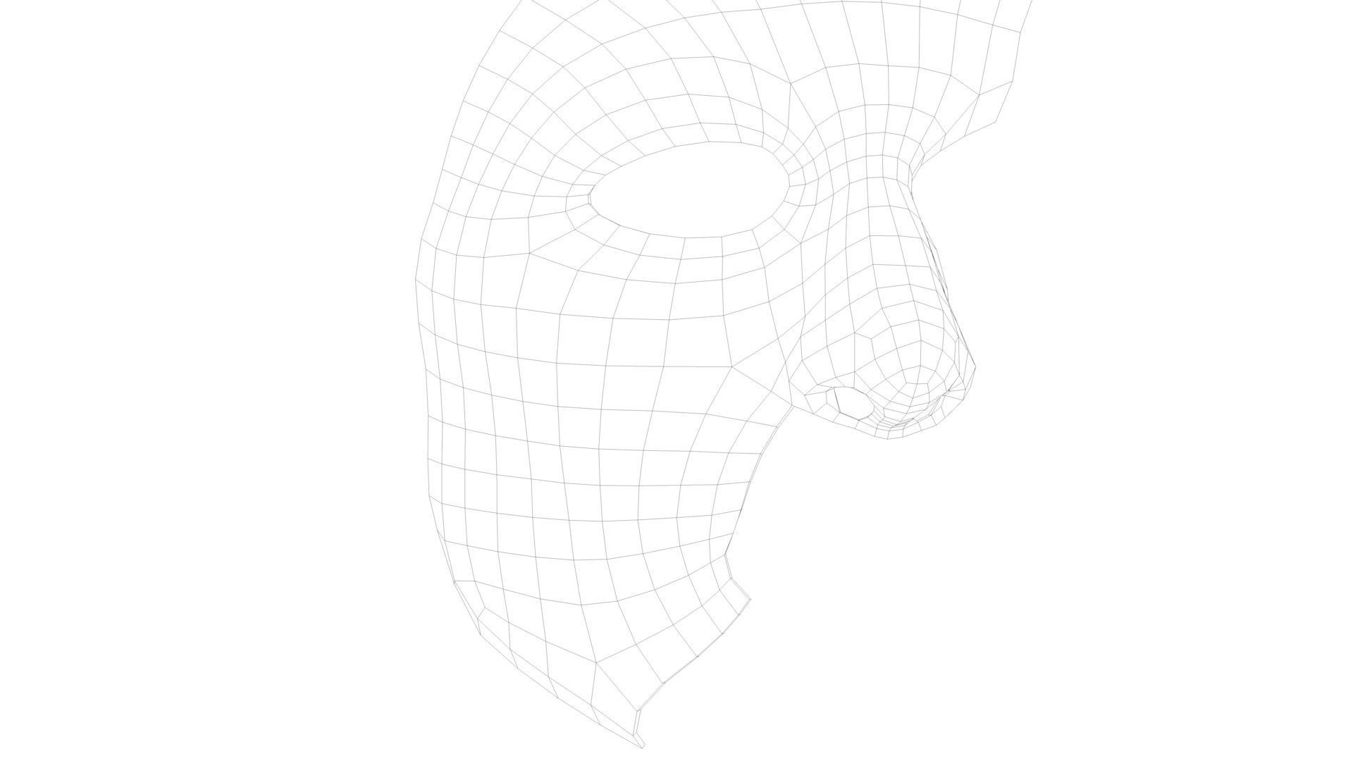 Masque The Phantom of the Opera Low-poly 3D model_7