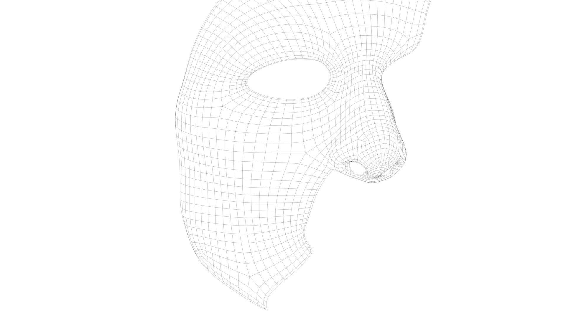 Masque The Phantom of the Opera Low-poly 3D model_11