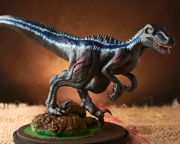 Velociraptor with stalking pose jurassic park 3D print model