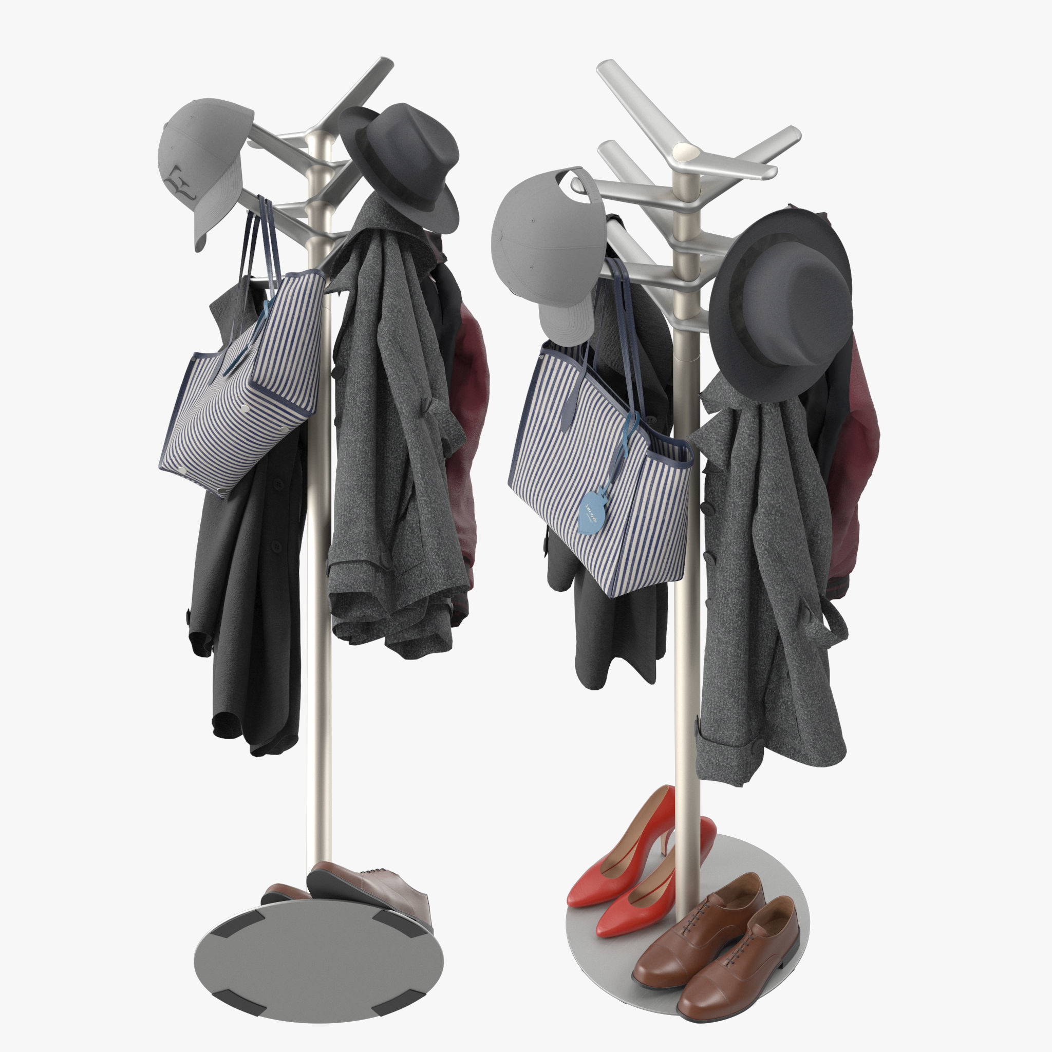 Flag Coat Rack 3D model_2